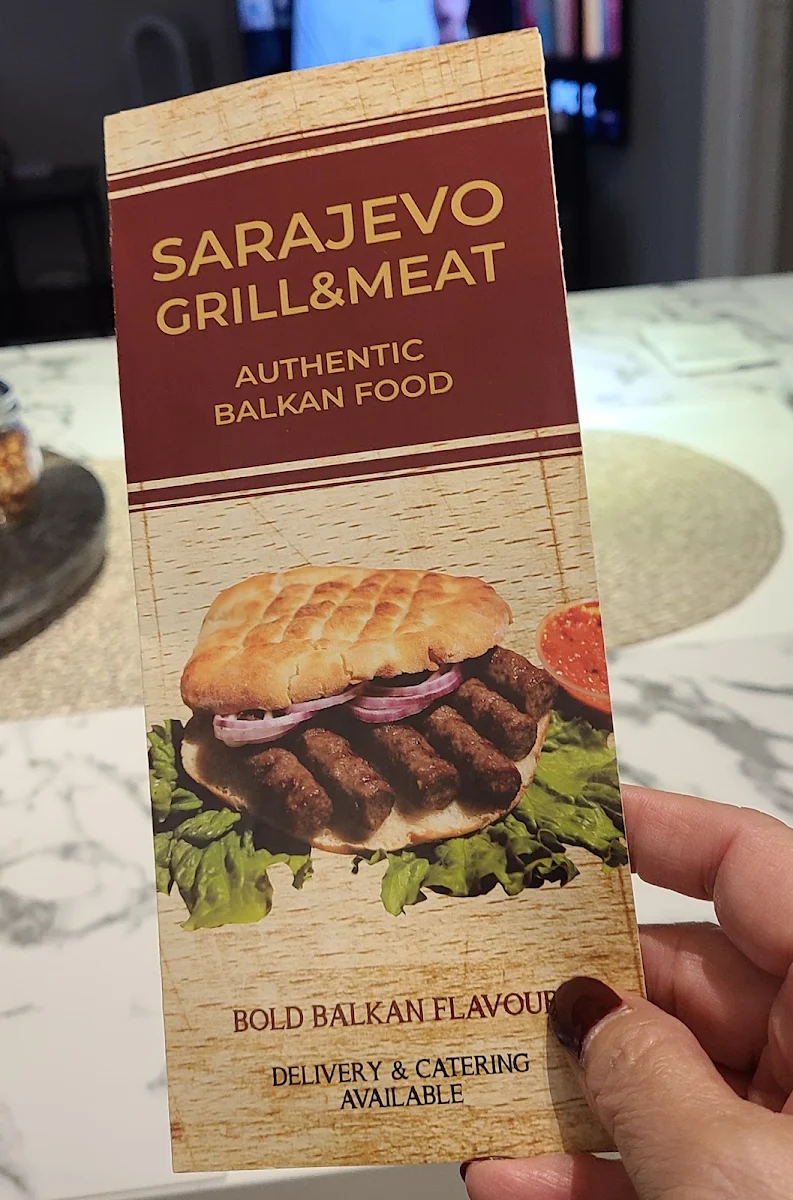 Menu, Sarajevo Grill & Meat