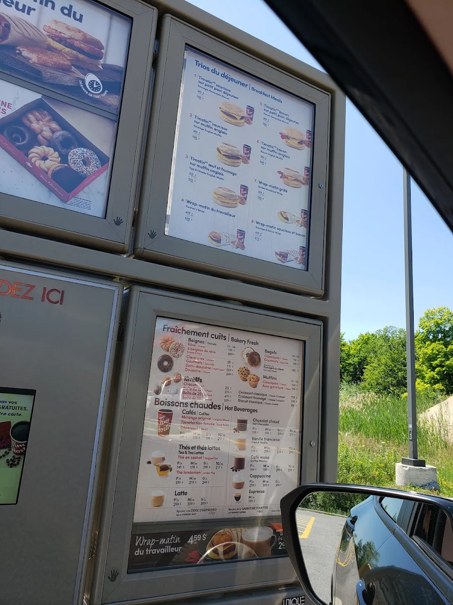 Menu, Tim Hortons