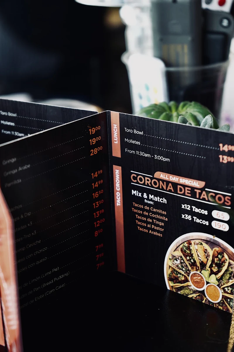 Menu, Casa Toro 88