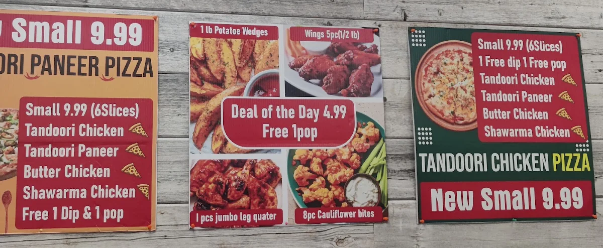Menu, Crispy Slice Pizza