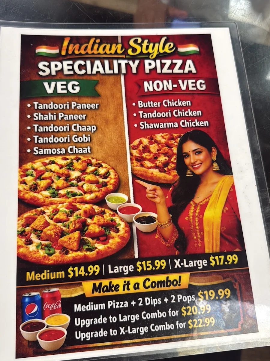 Menu, Crispy Slice Pizza