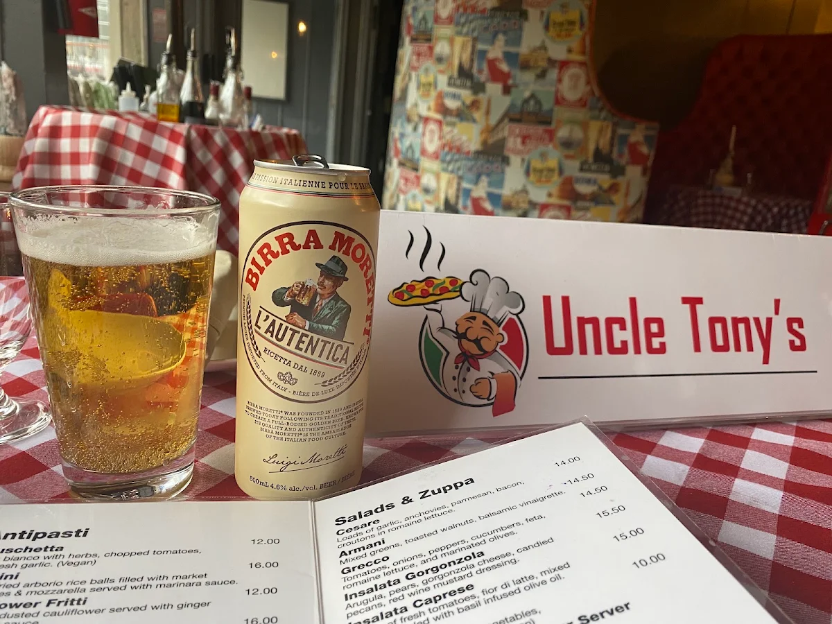 Menu, Uncle Tony's