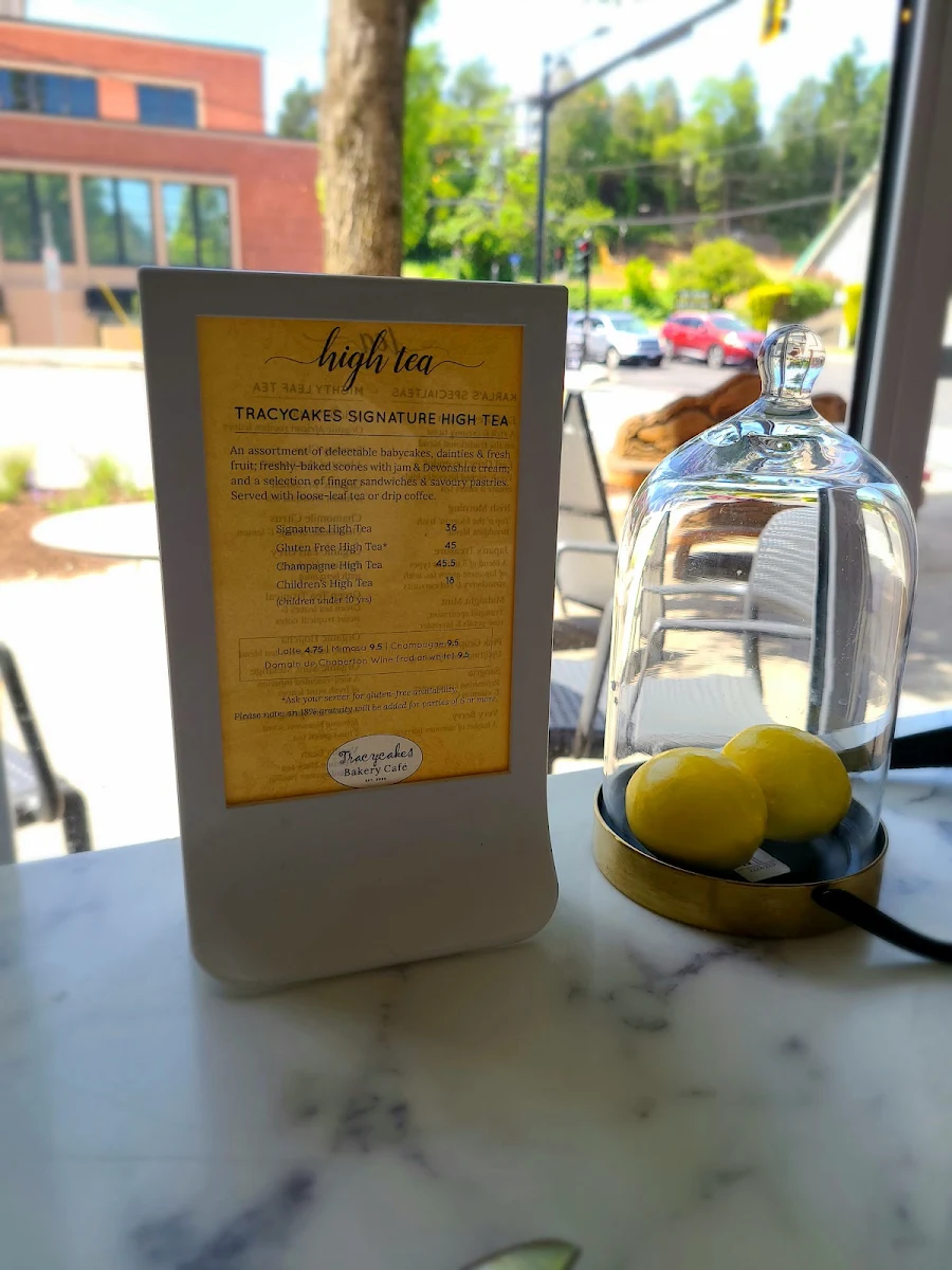 Menu, Tracycakes Bakery Cafe