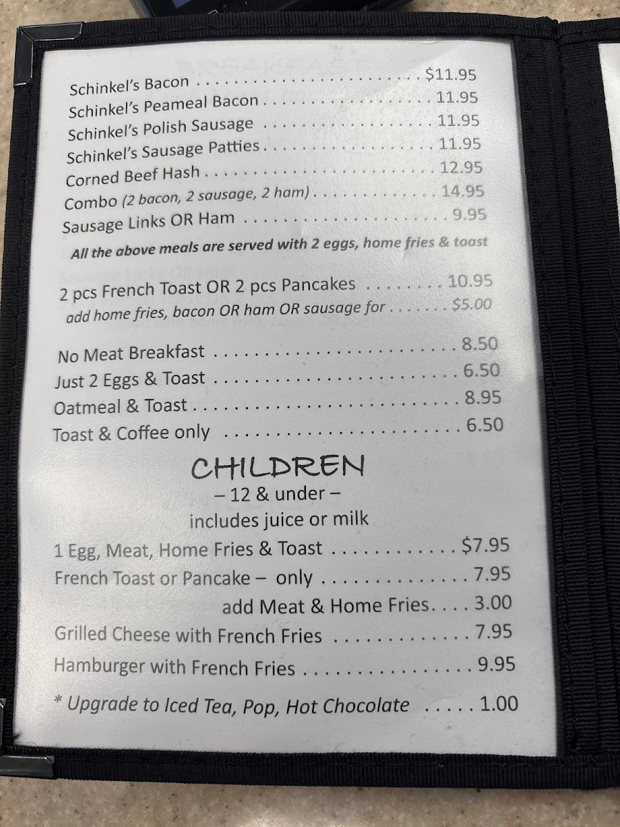Menu, Eli’s Breakfast & Lunch