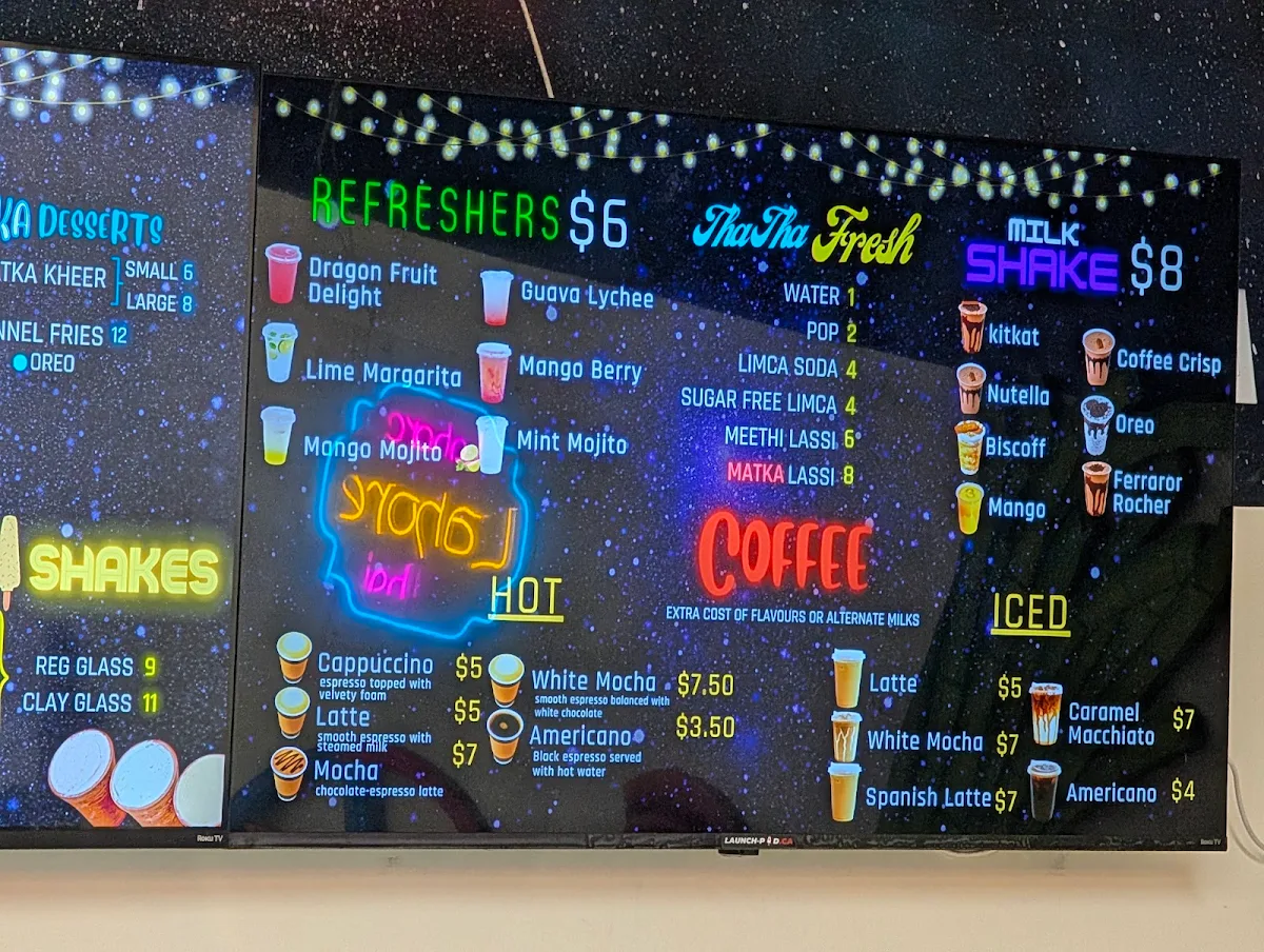 Menu, 3 Food Street