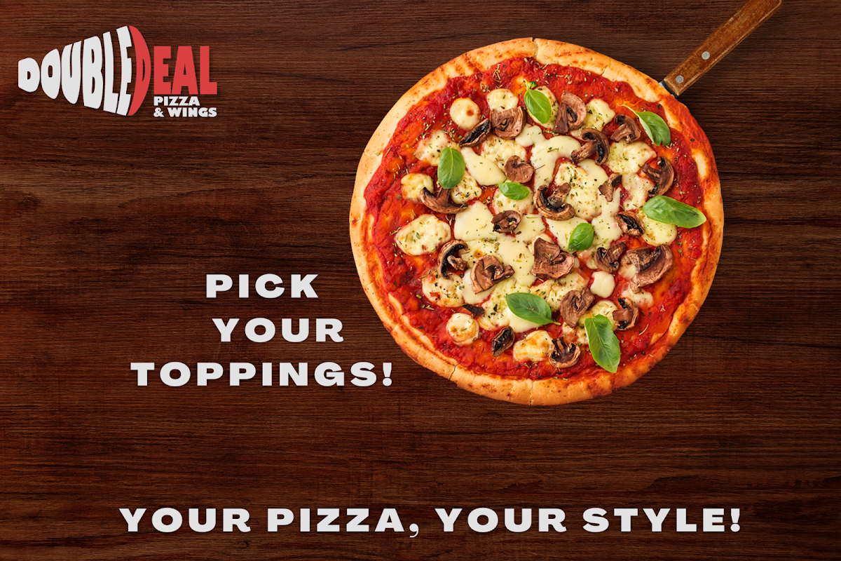 Menu, Double Deal Pizza & Wings
