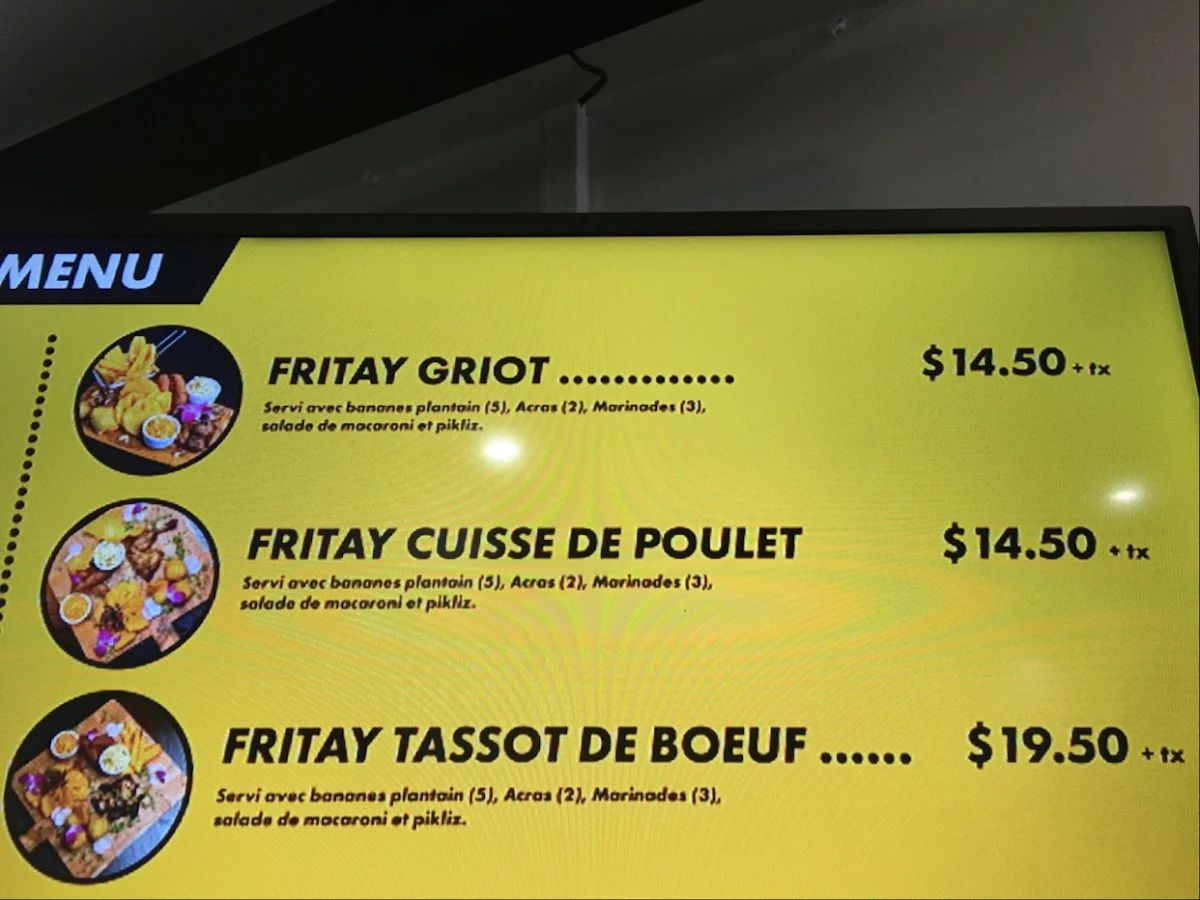 Menu, Quickstop