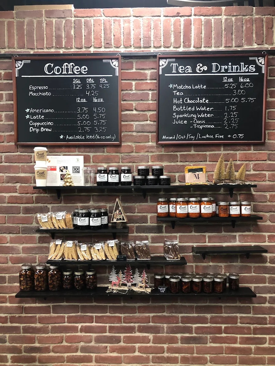 Menu, Crust Baking Company