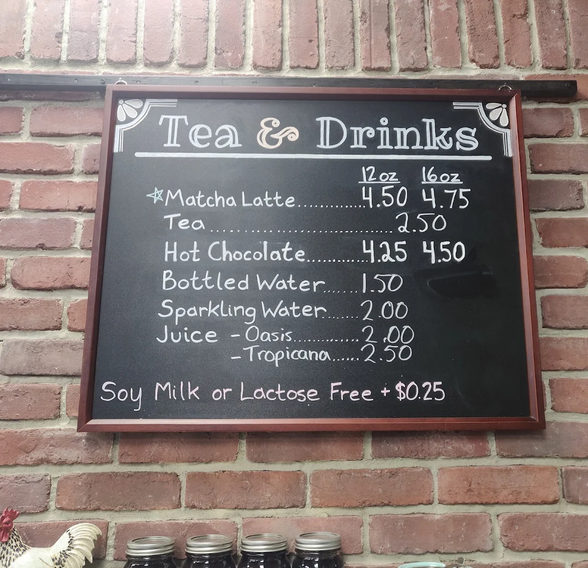 Menu, Crust Baking Company