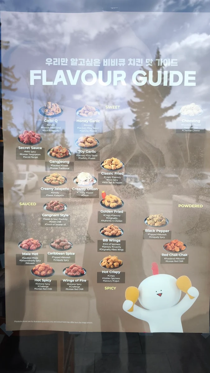 Menu, bb.q Chicken West Edmonton