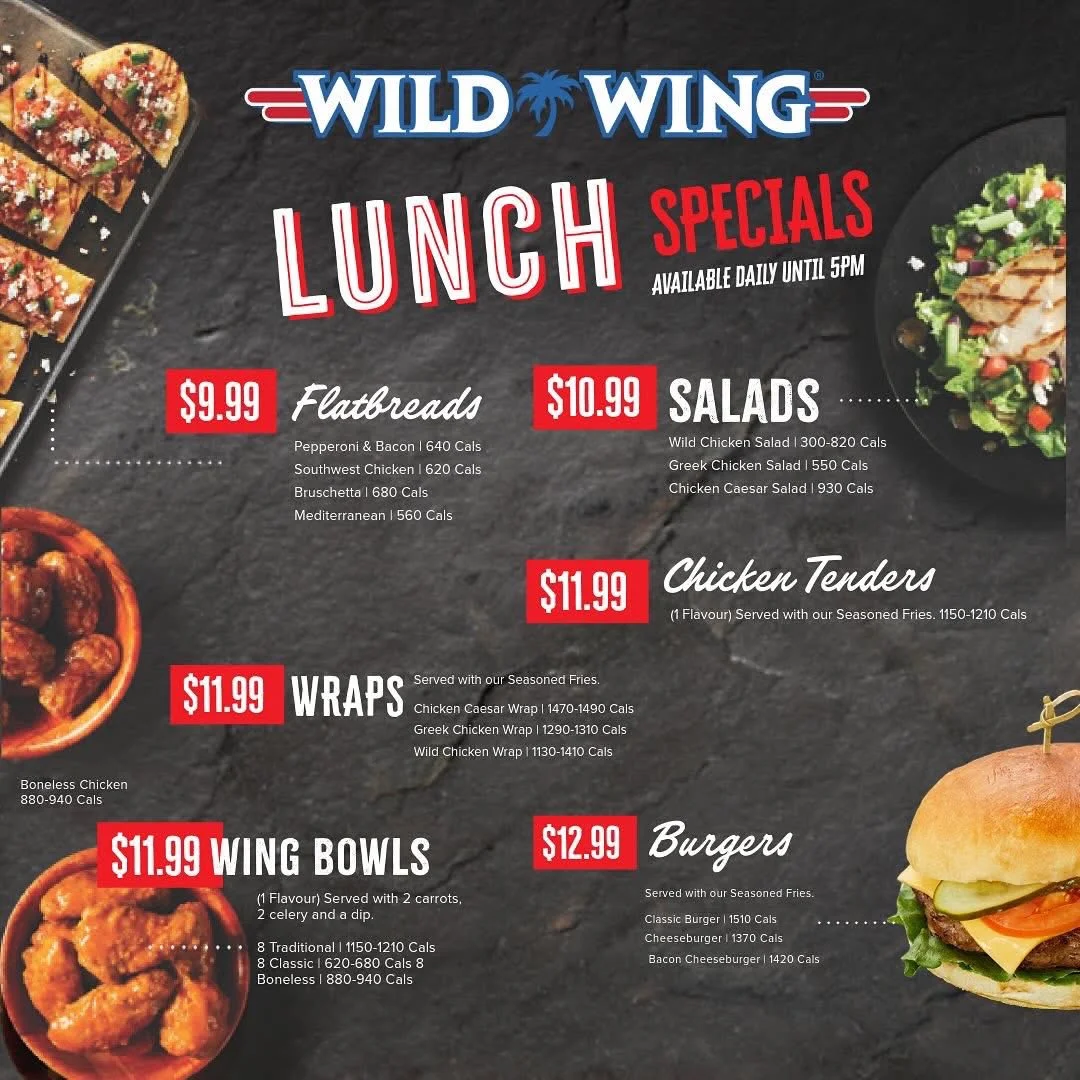 Menu, Wild Wing