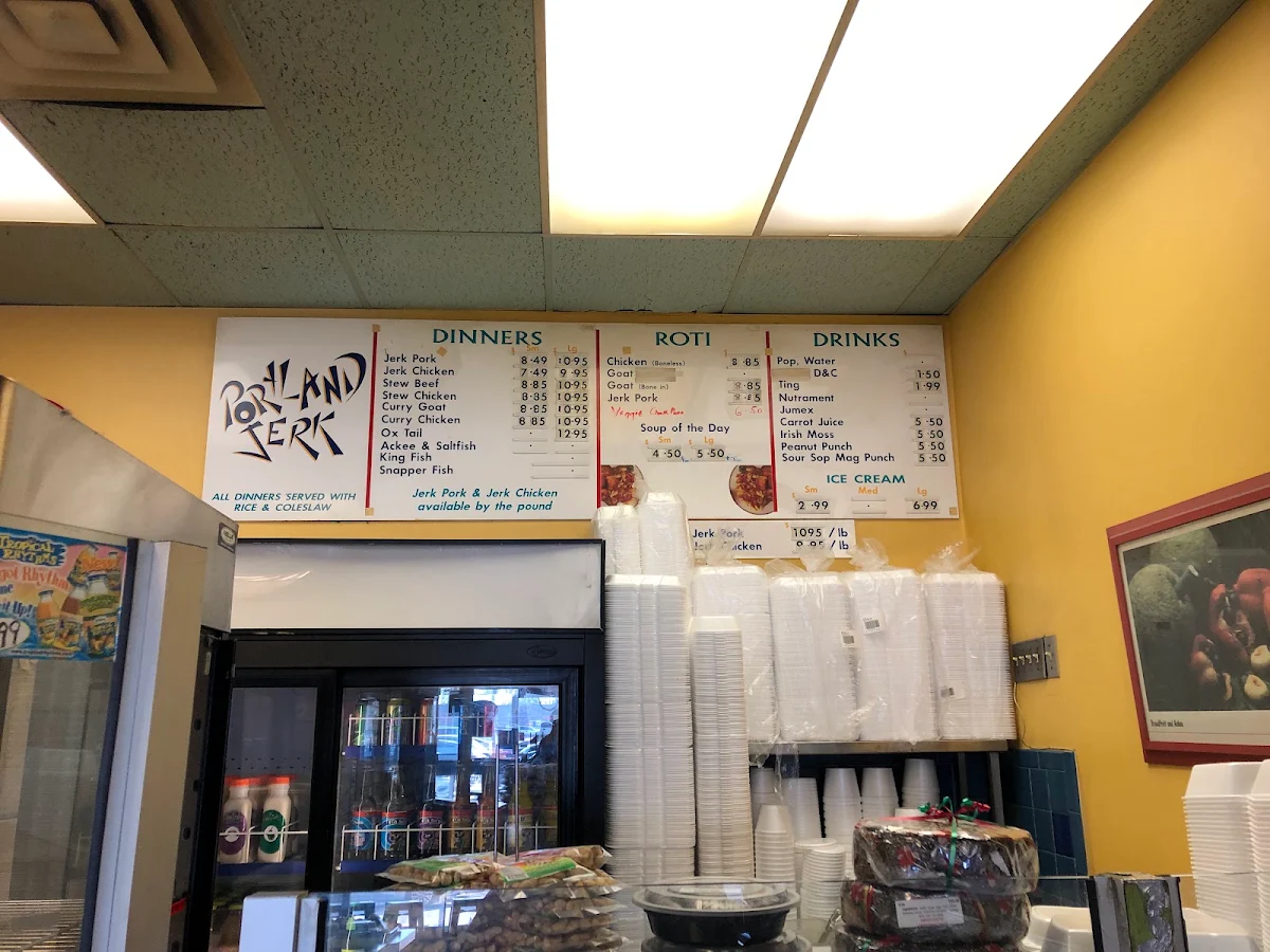 Menu, Portland Jerk