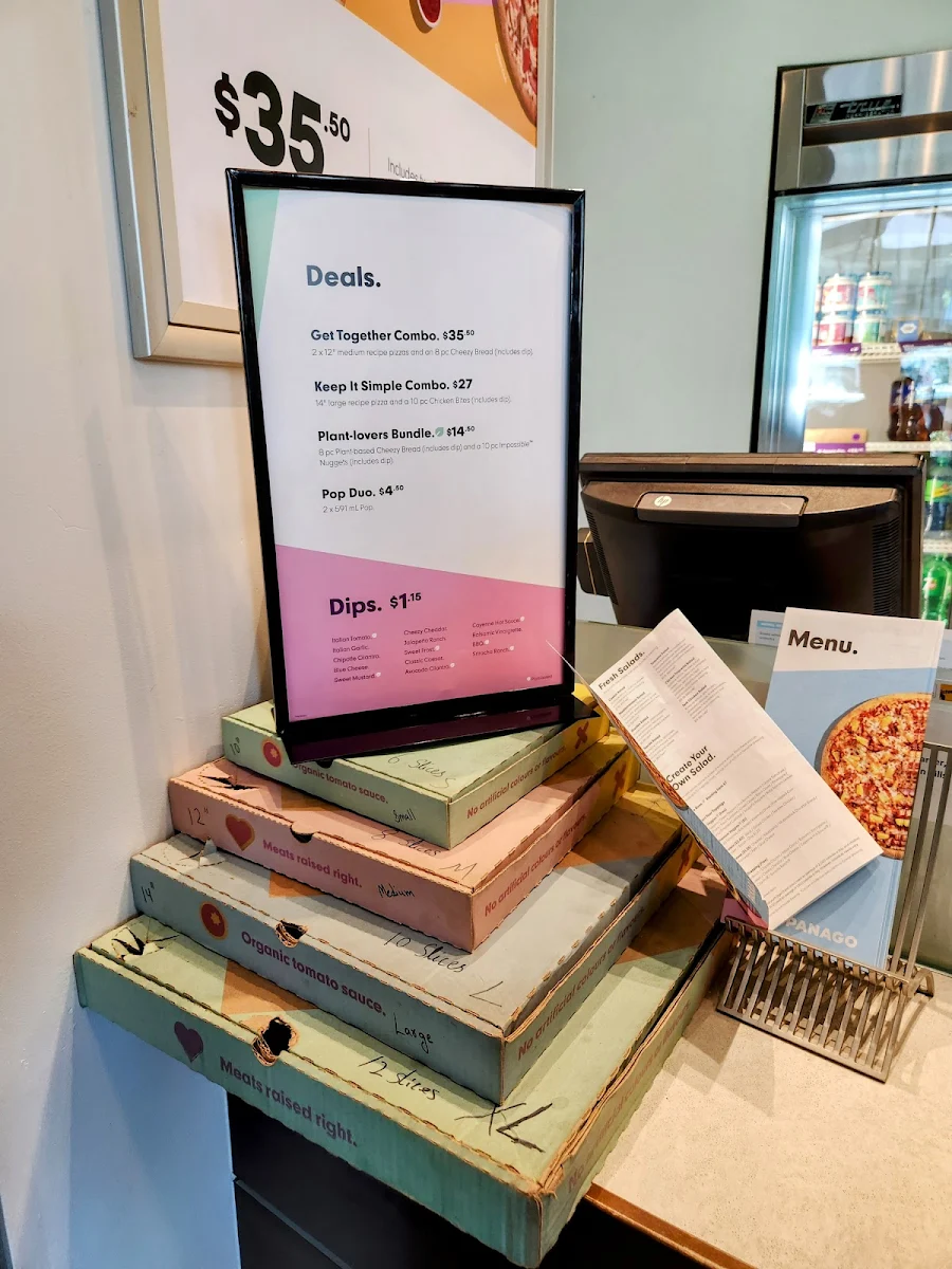 Menu, Panago Pizza