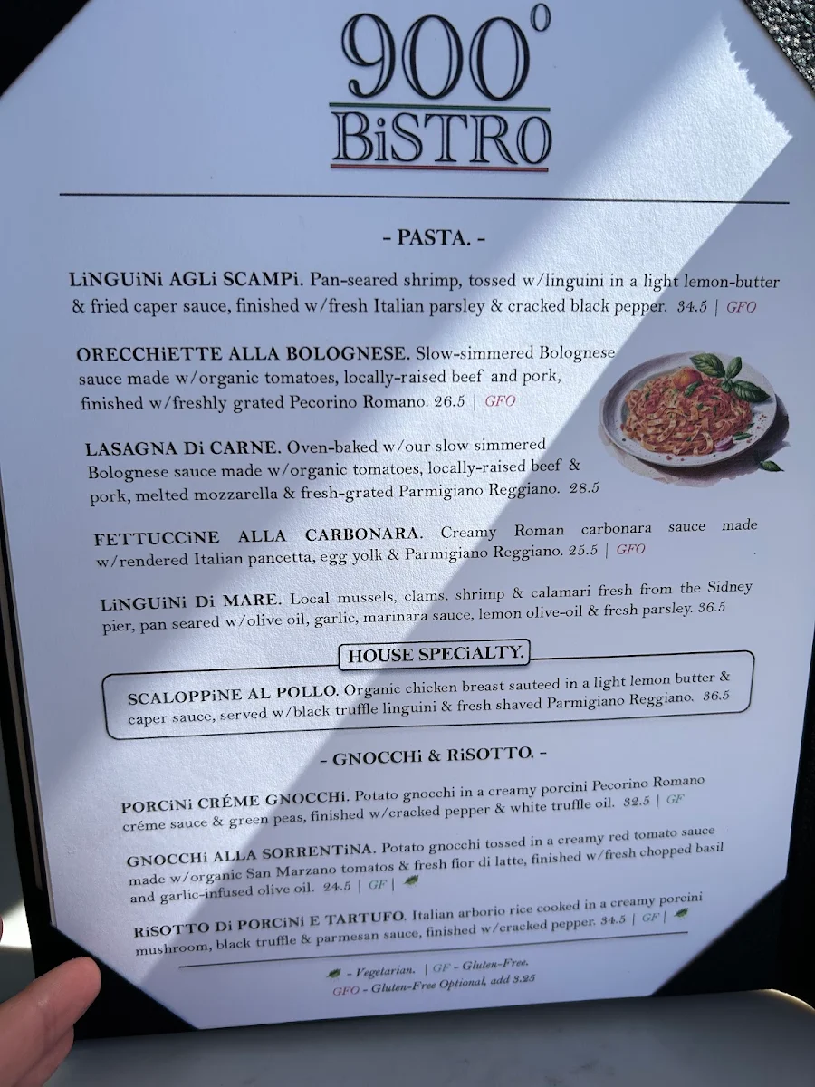 Menu, 900 BiSTRO