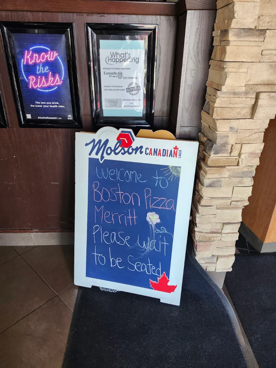 Menu, Boston Pizza