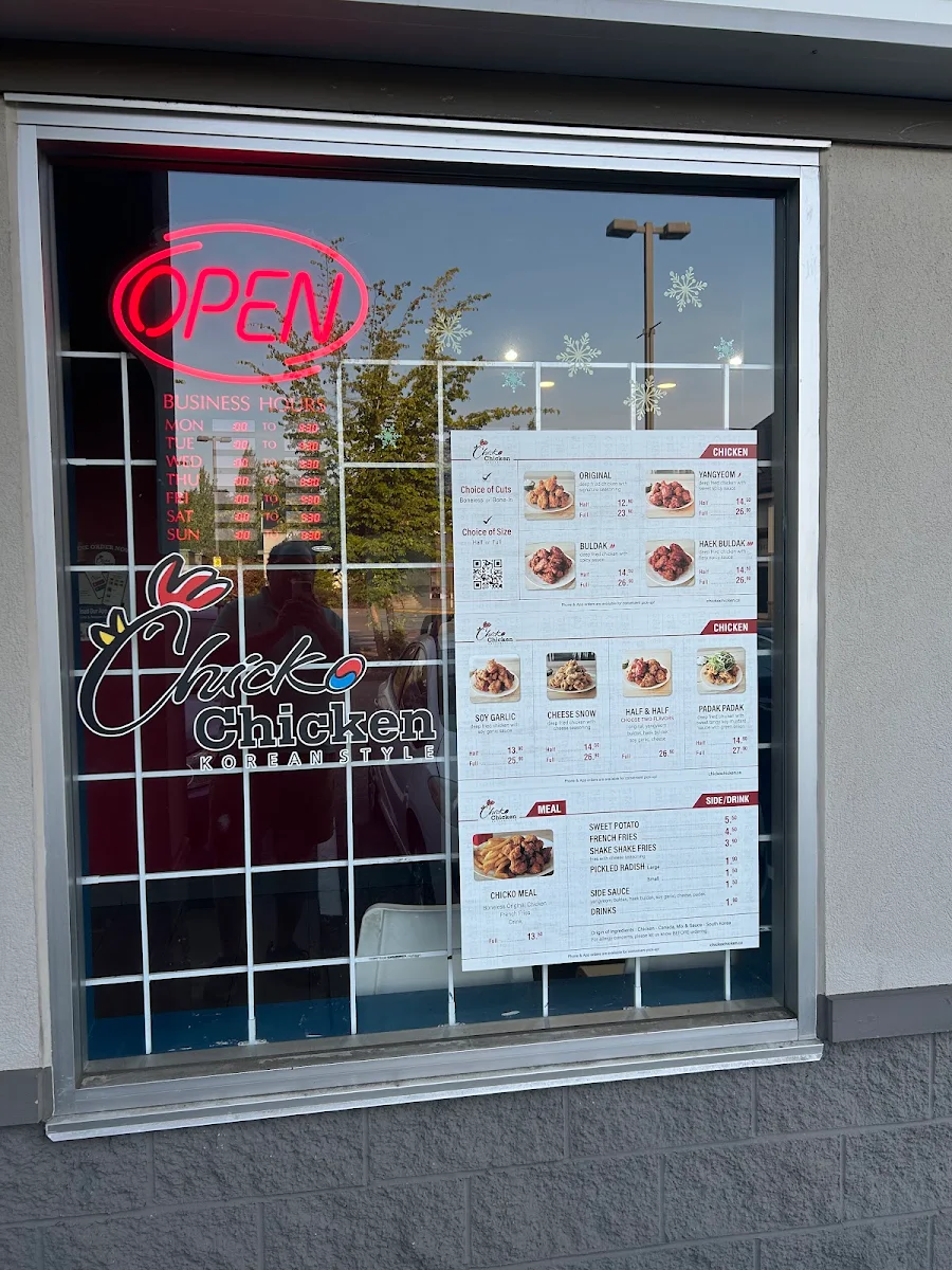 Menu, Chicko Chicken