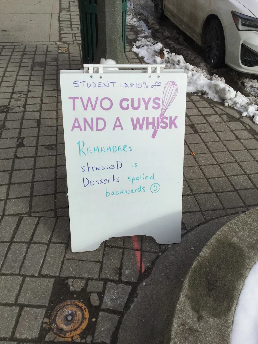 Menu, Two Guys and a Whisk