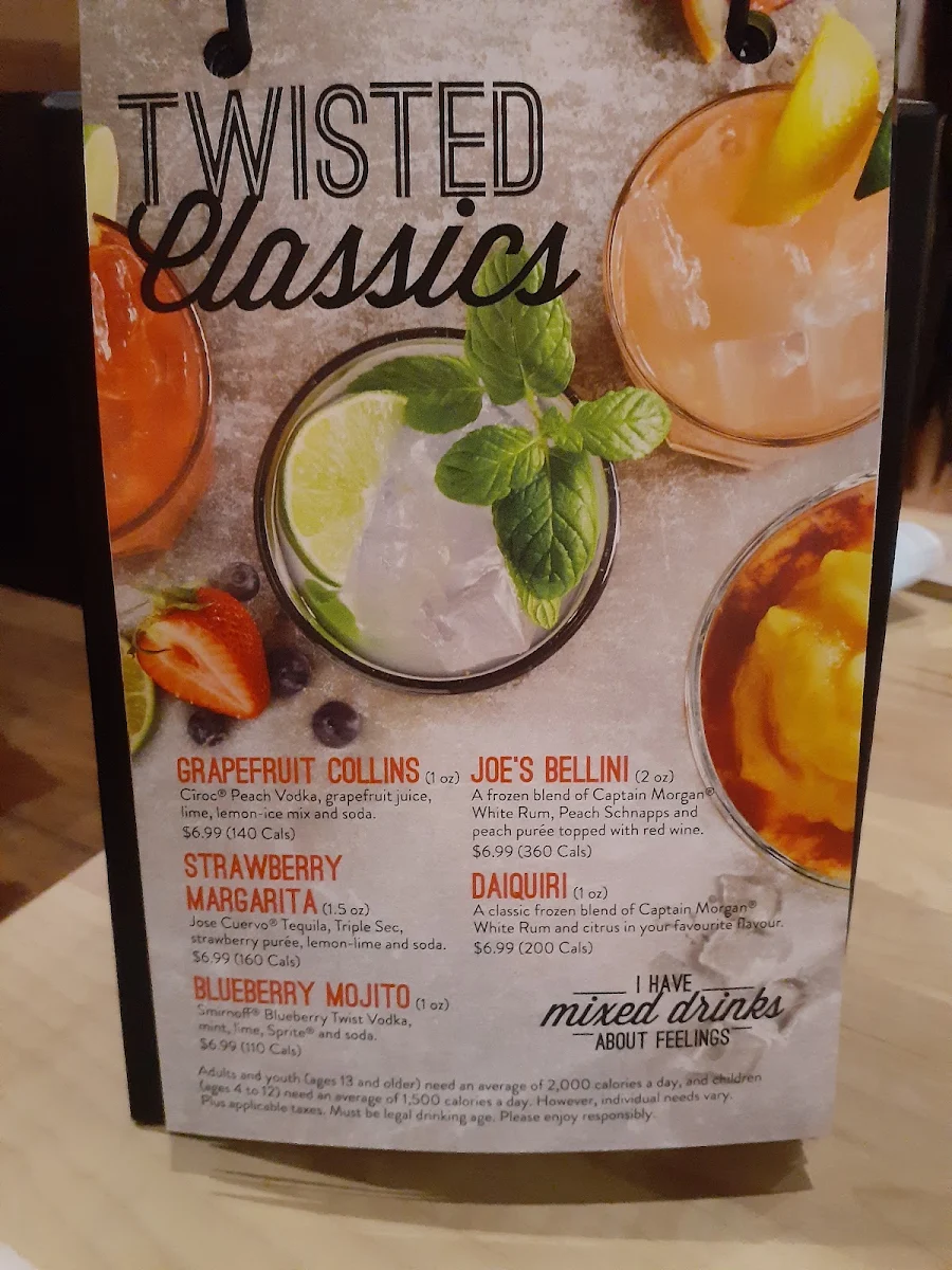Menu, Crabby Joe's Bar • Grill