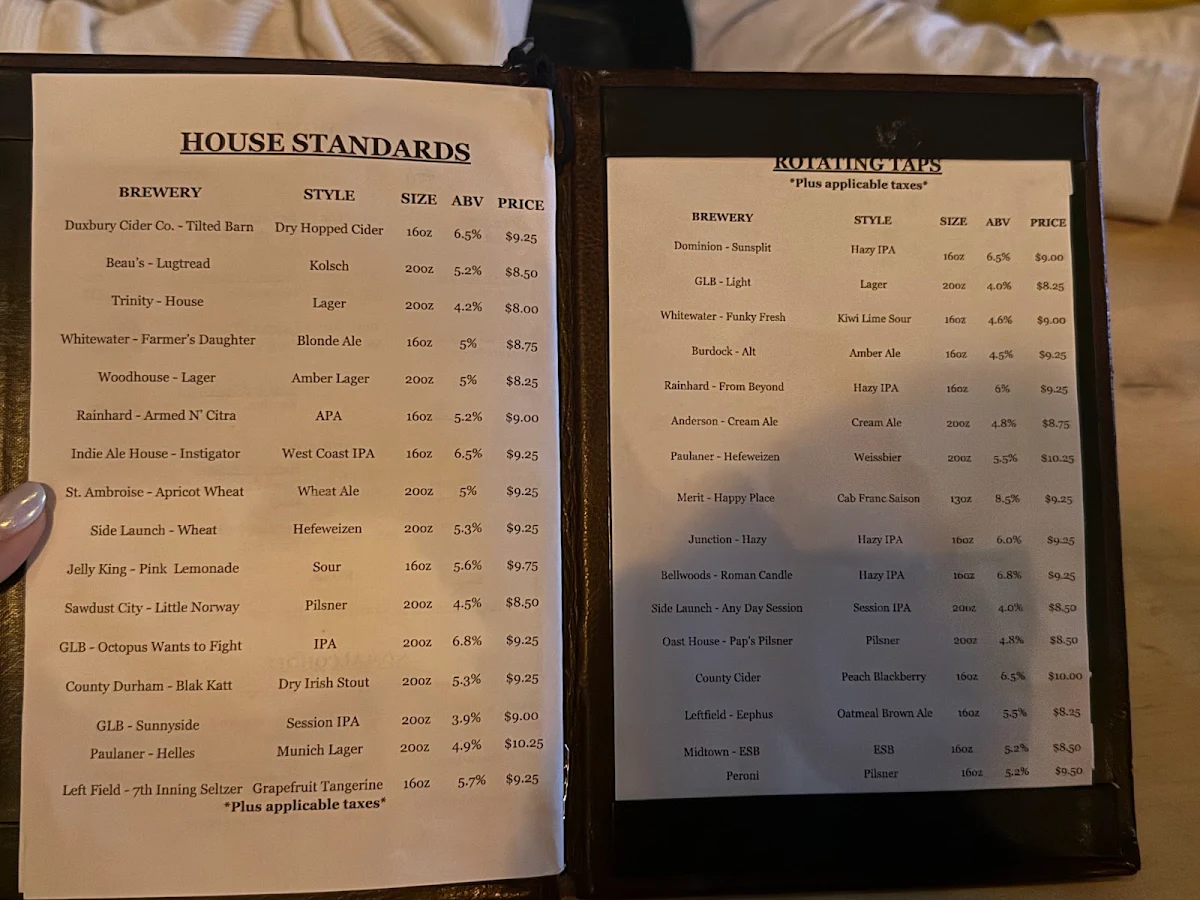 Menu, Trinity Common