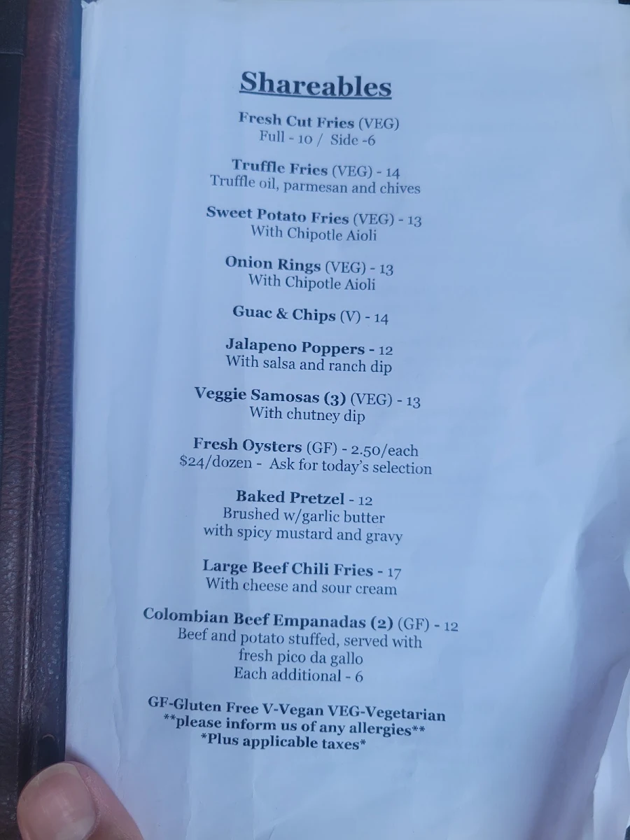 Menu, Trinity Common