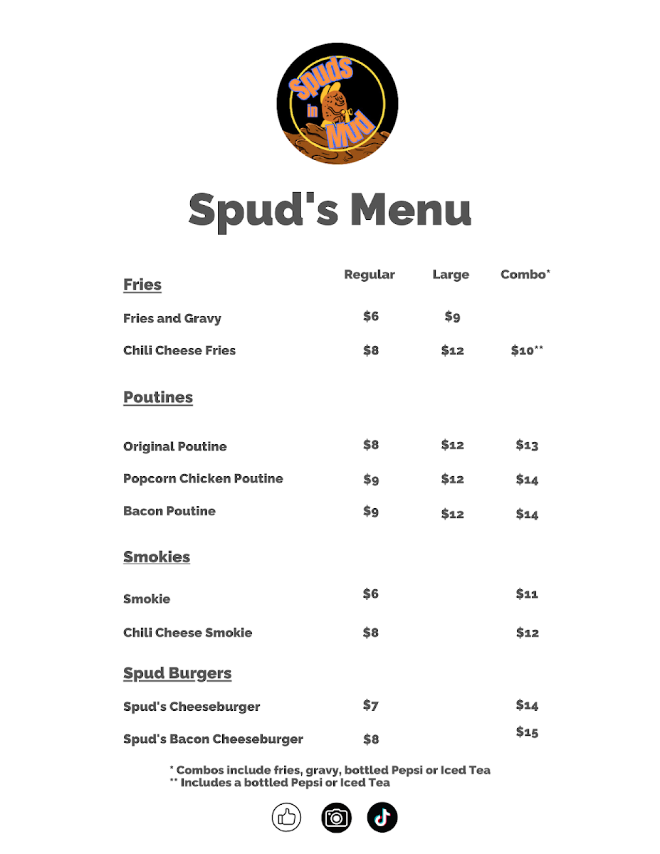 Menu, Spuds in Mud