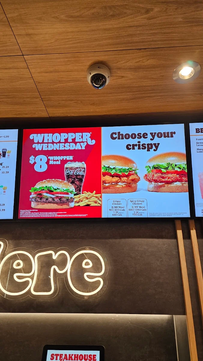 Menu, Burger King