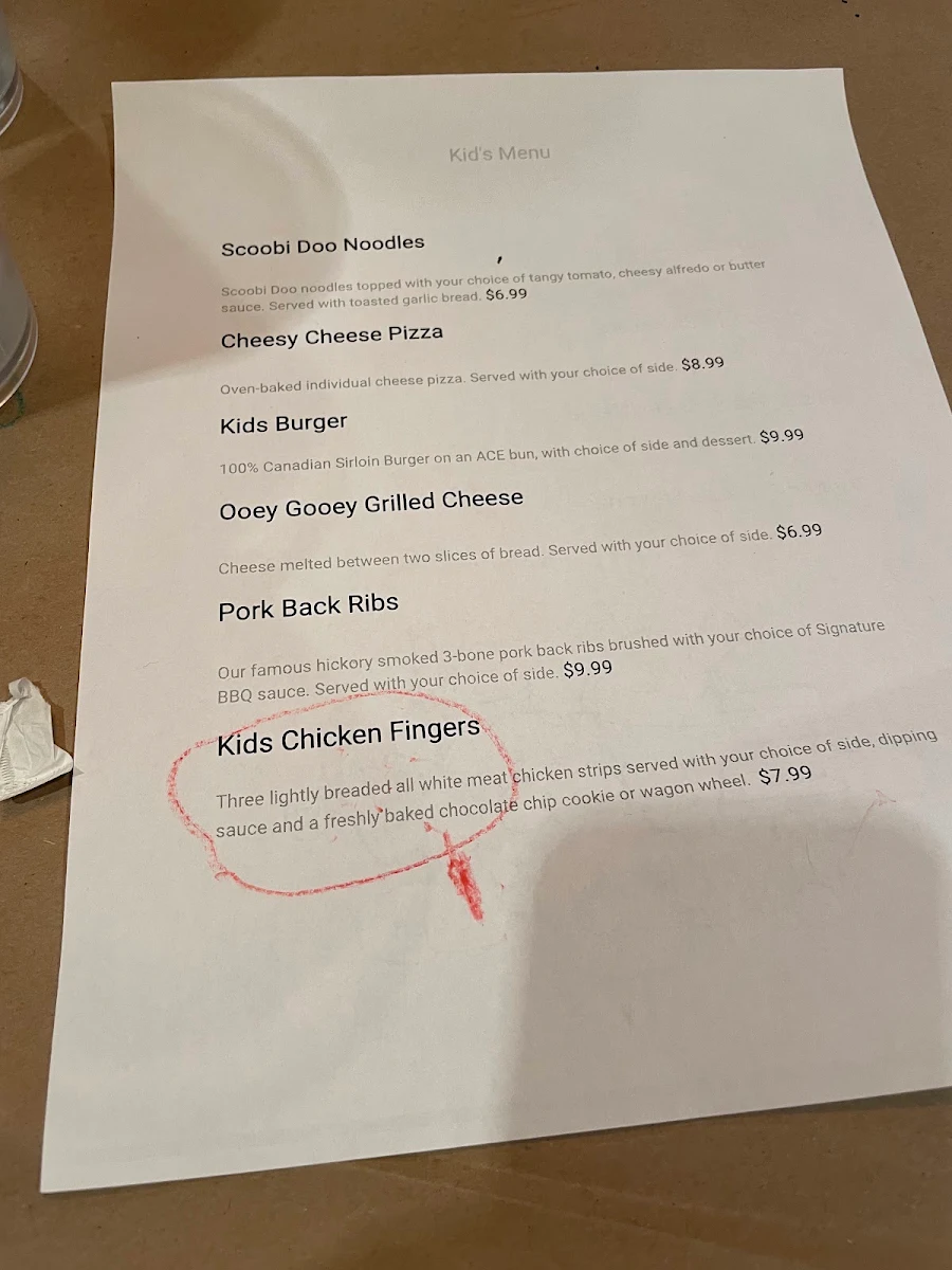 Menu, Montana’s BBQ & Bar