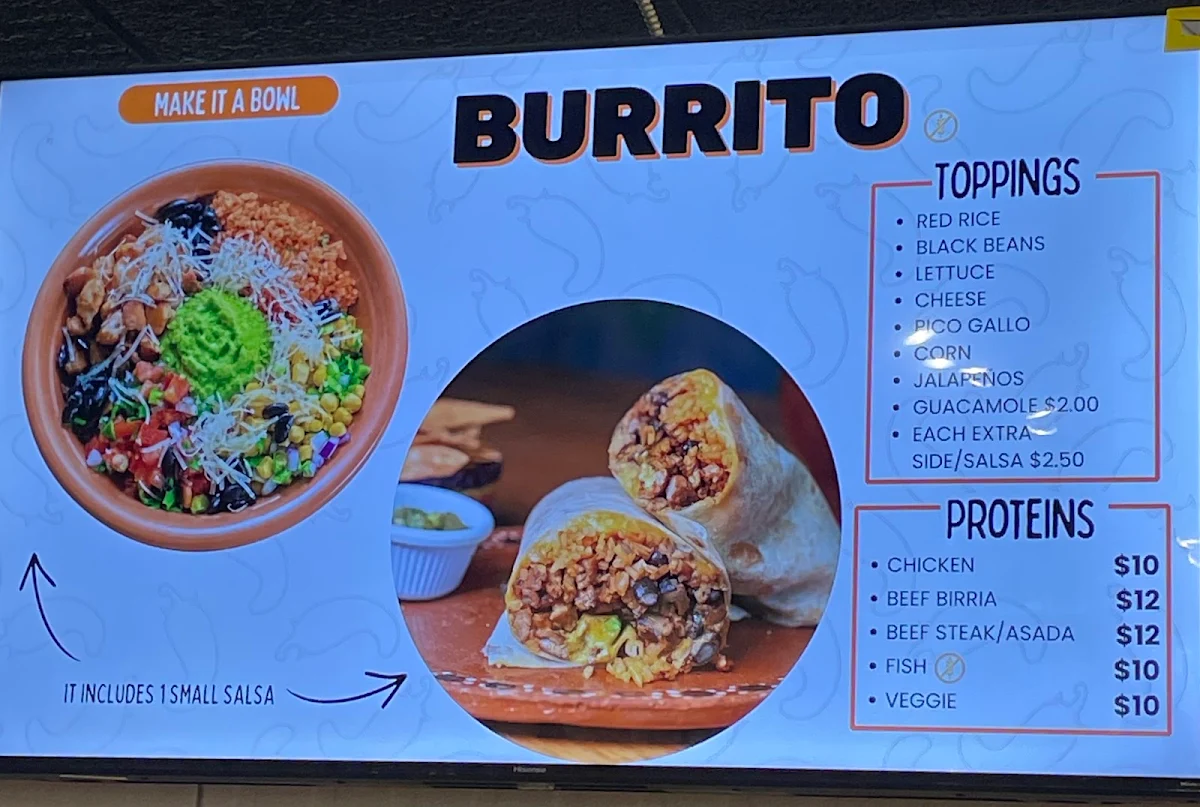 Menu, Habanero