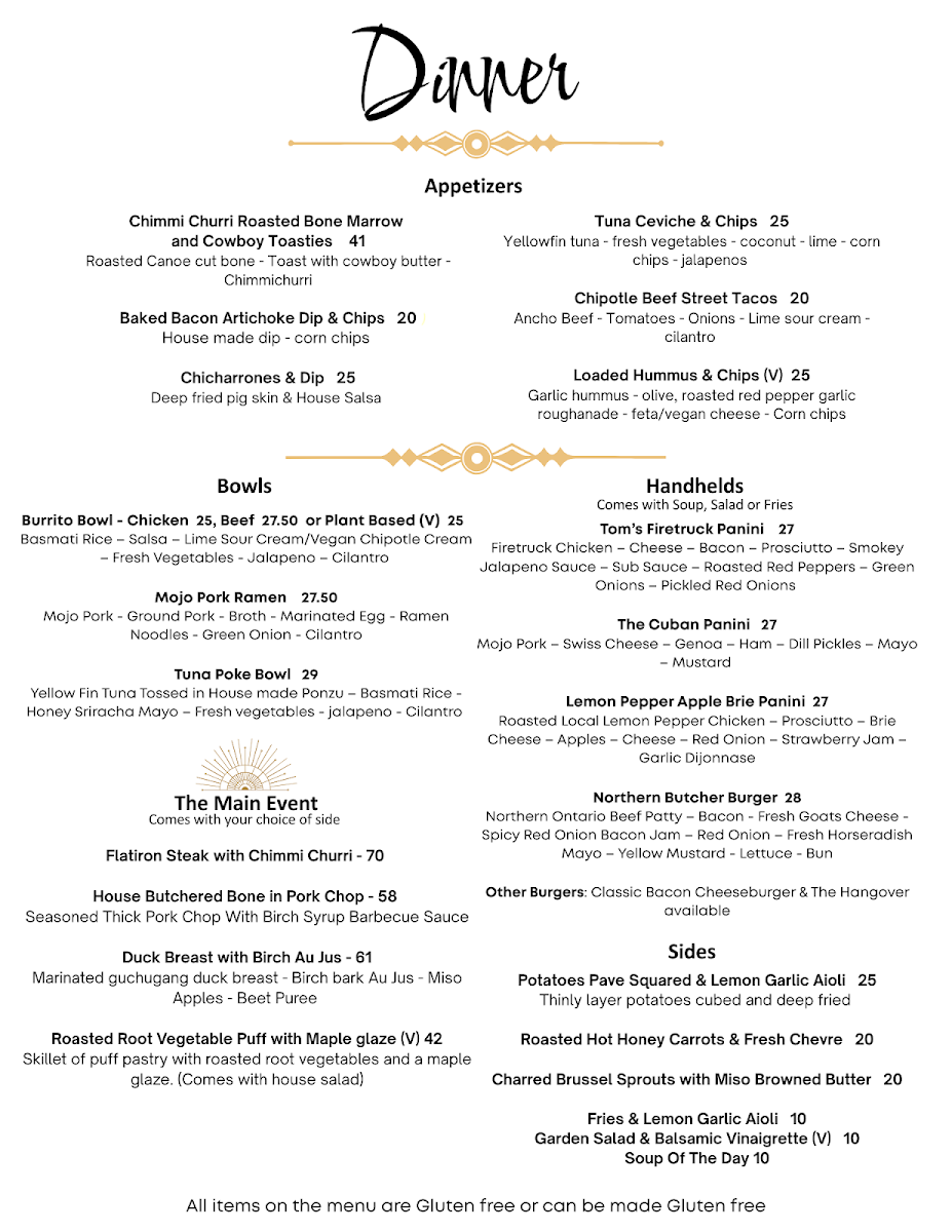 Menu, Radical Gardens