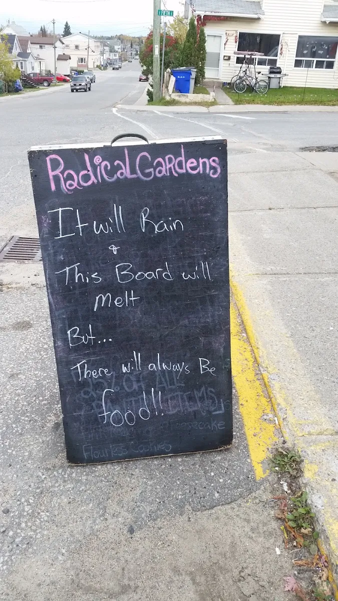Menu, Radical Gardens
