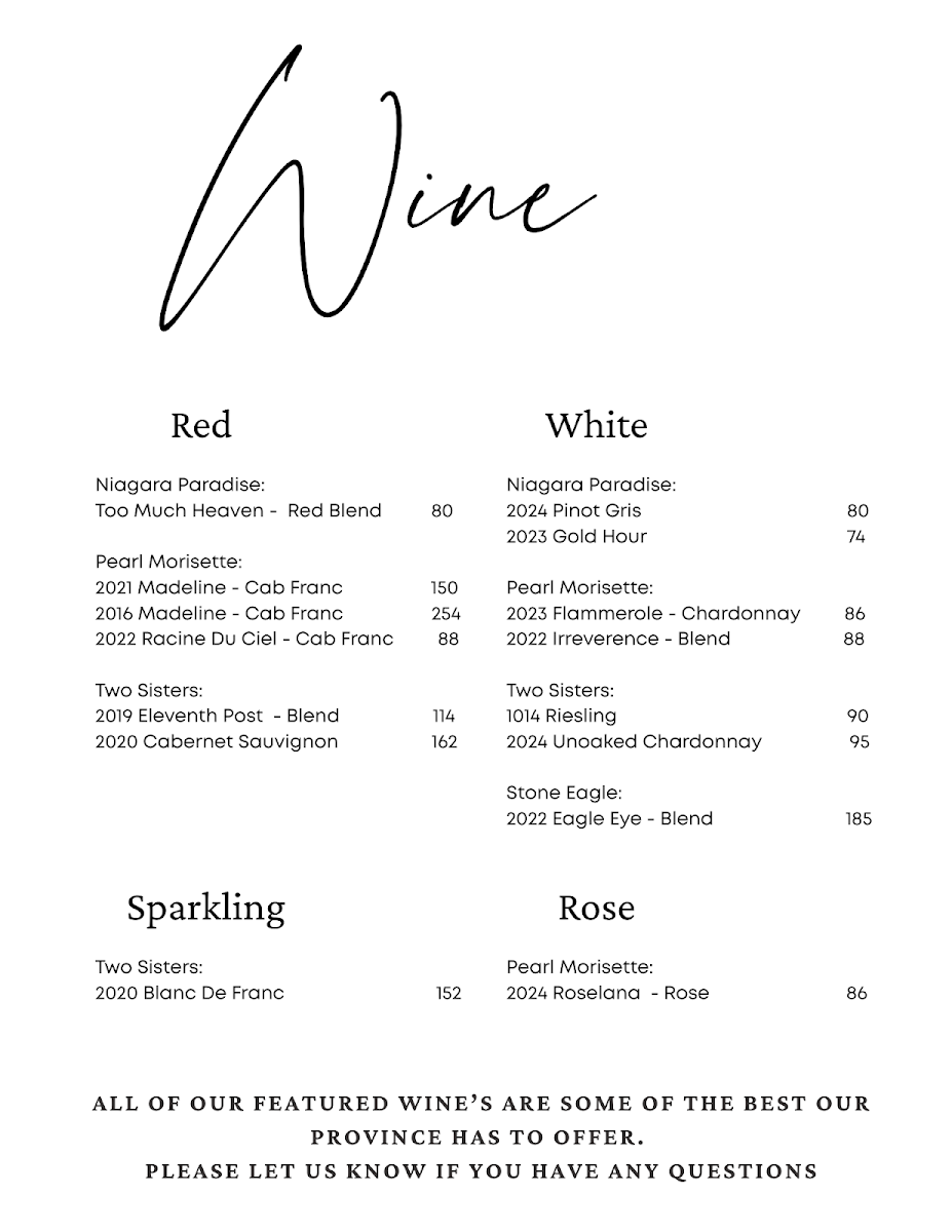 Menu, Radical Gardens