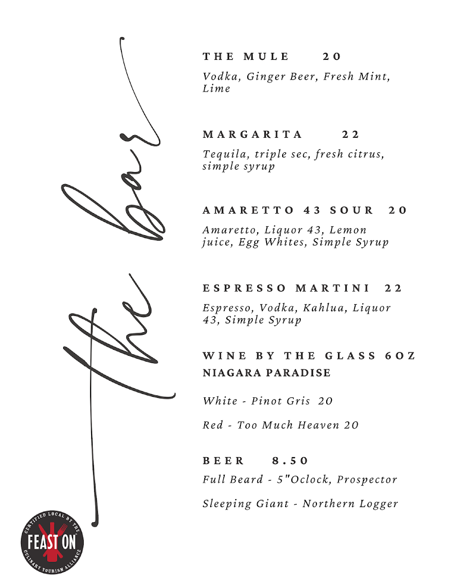 Menu, Radical Gardens