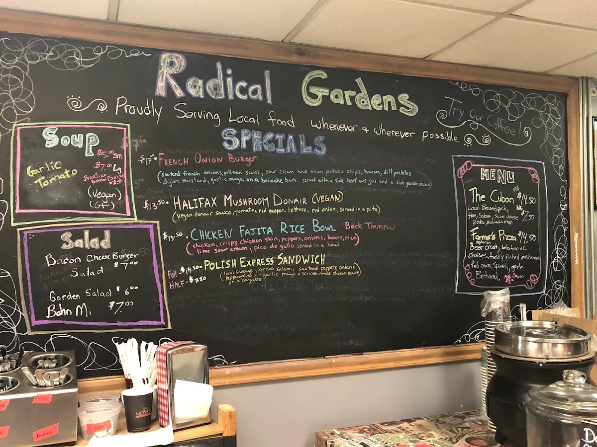 Menu, Radical Gardens