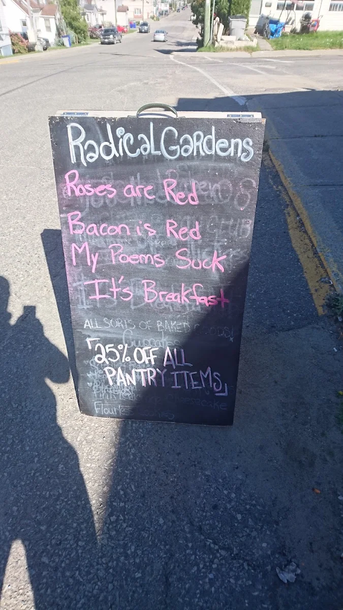 Menu, Radical Gardens