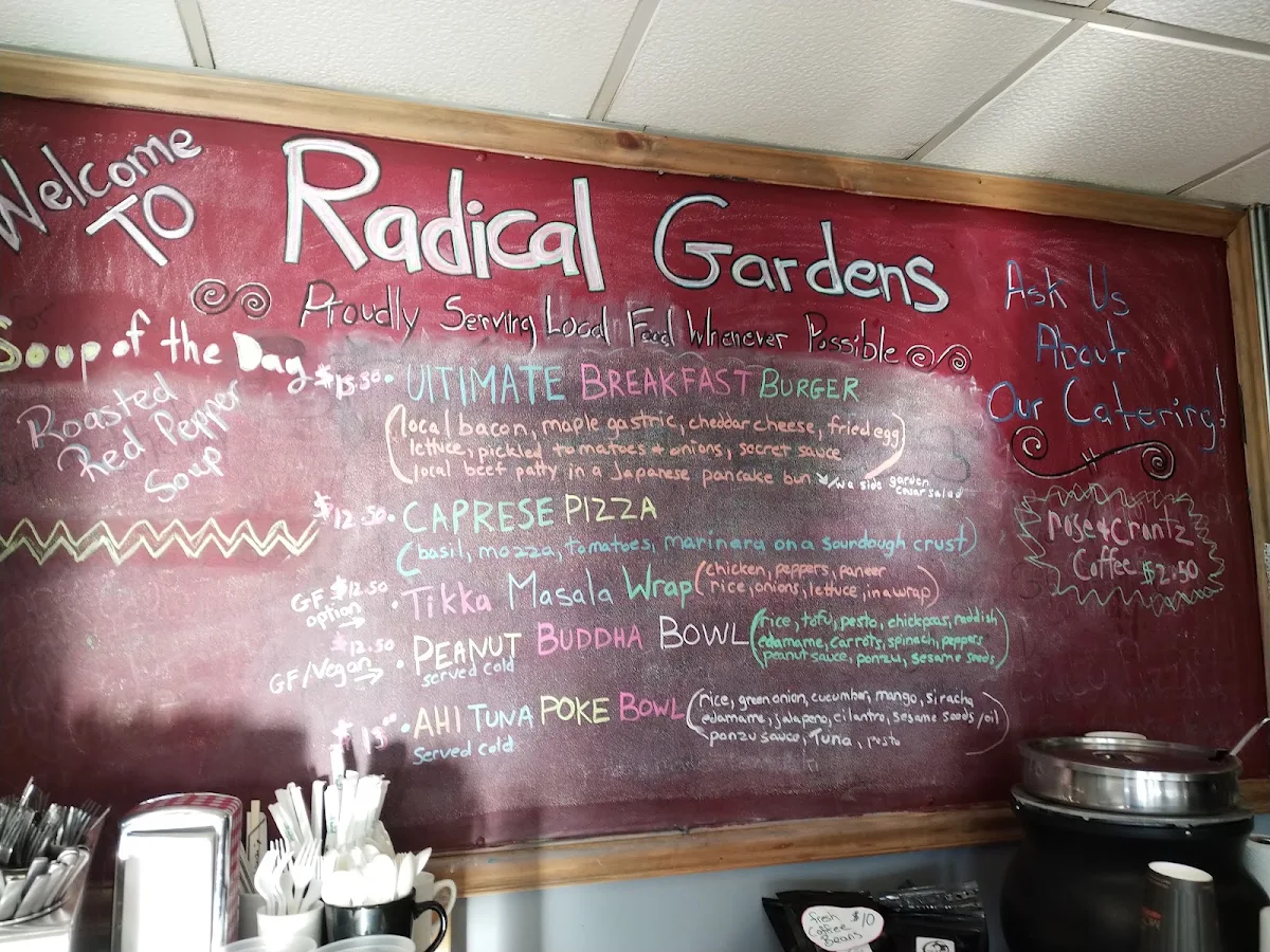 Menu, Radical Gardens
