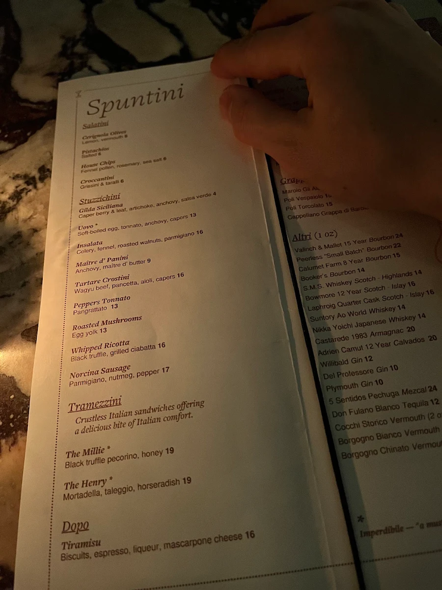 Menu, Bar Henry