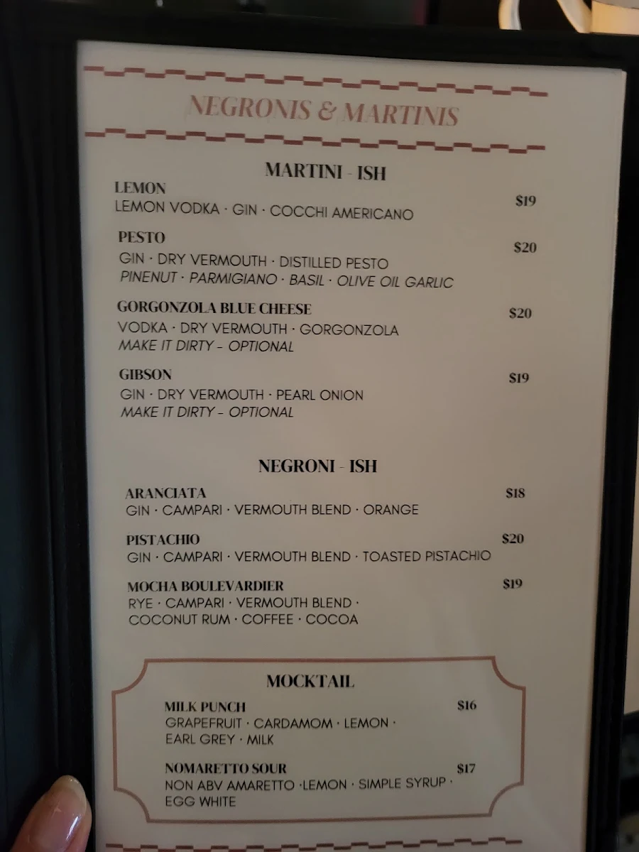 Menu, Bar Allegro