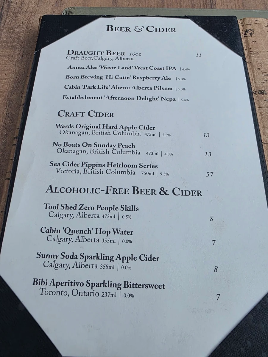 Menu, River Café