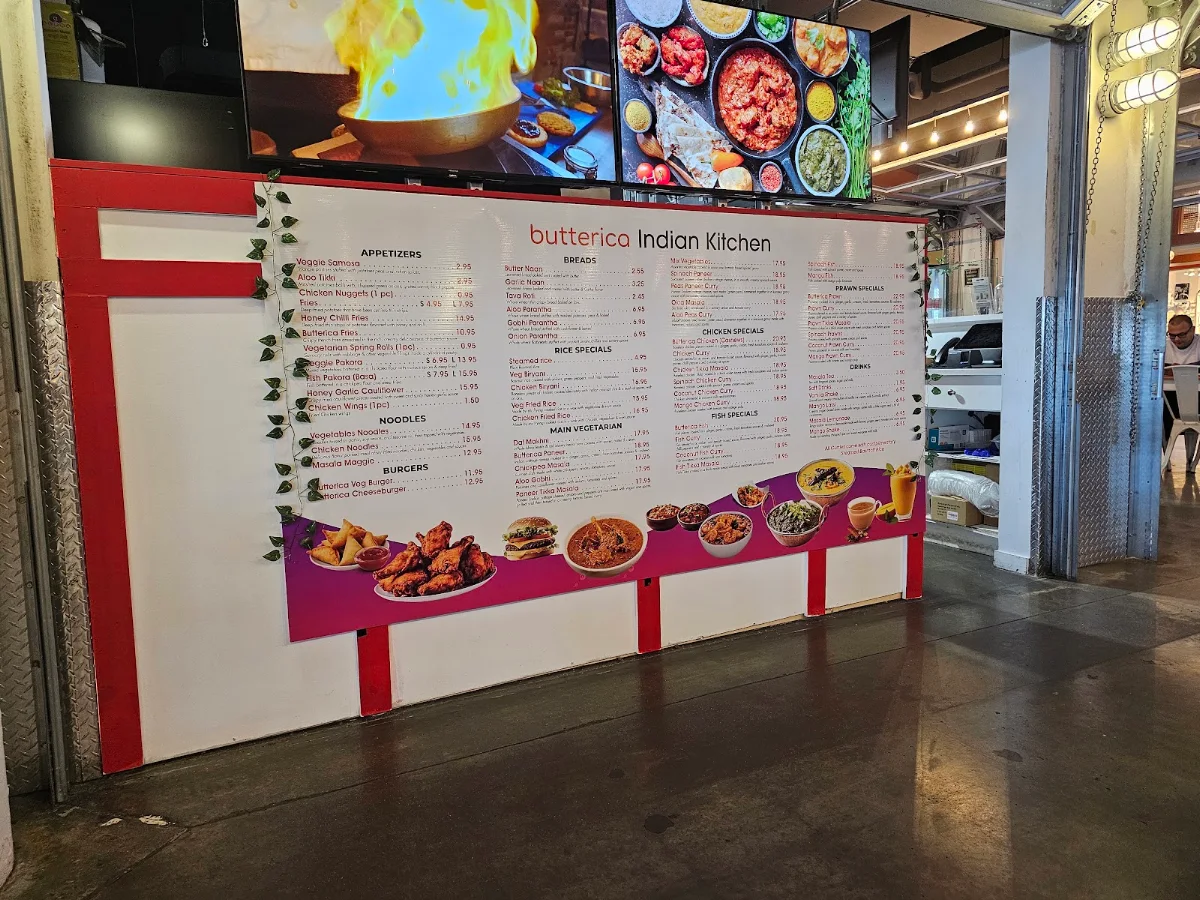 Menu, Butterica Indian Kitchen