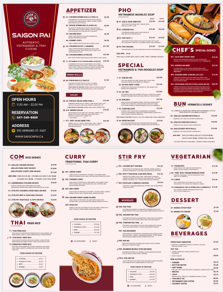 Menu, Saigonpai 2
