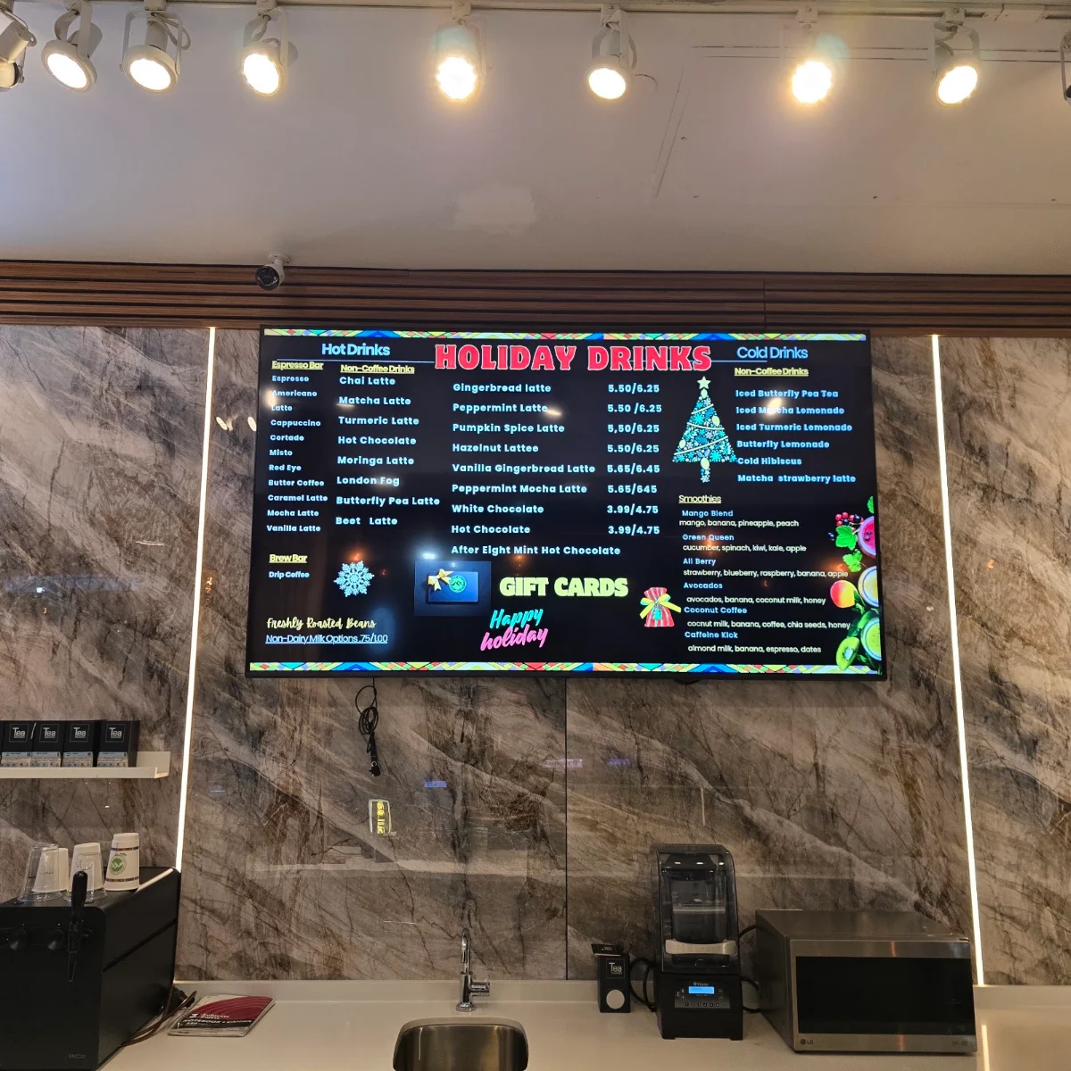 Menu, Mofer coffee
