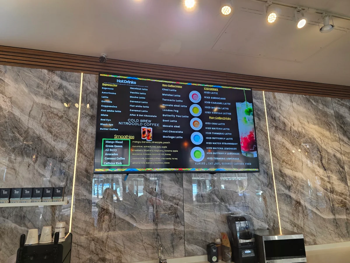 Menu, Mofer coffee