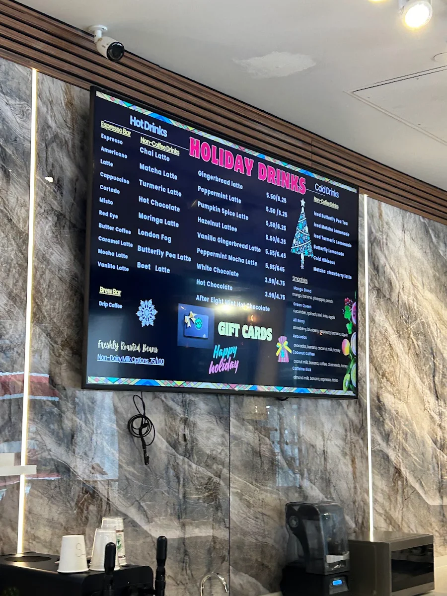 Menu, Mofer coffee