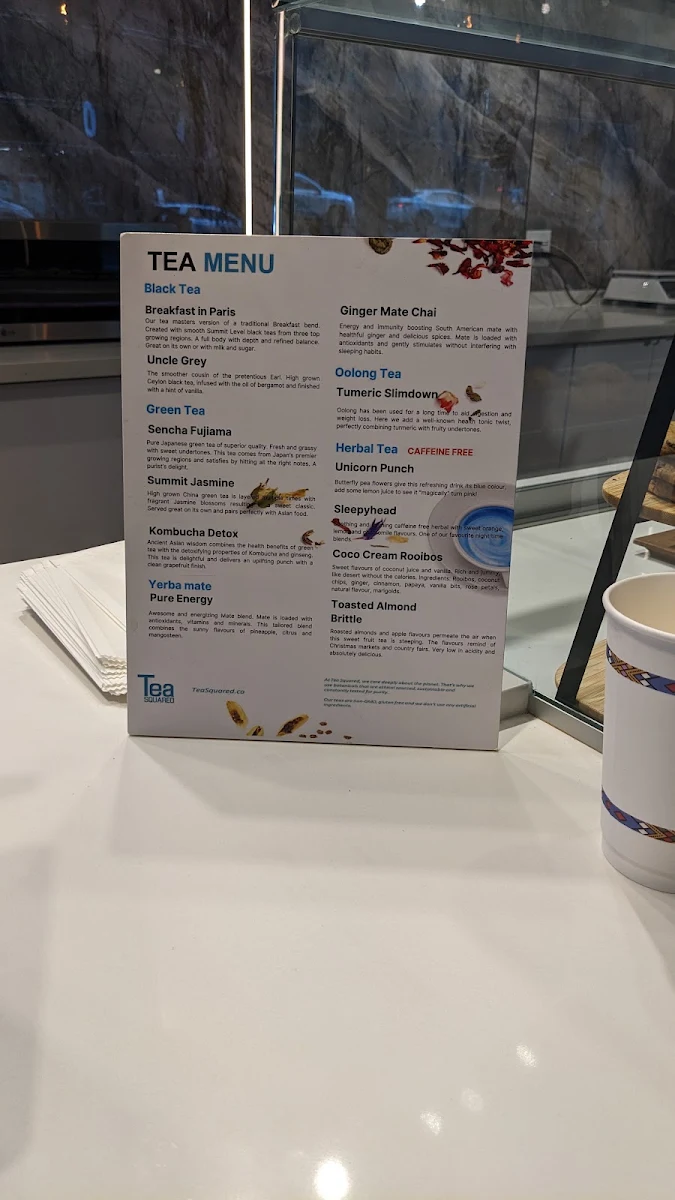 Menu, Mofer coffee