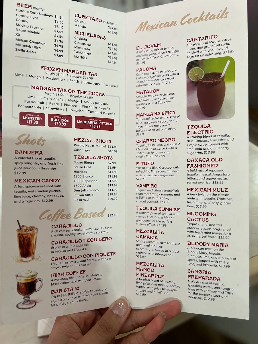 Menu, El Grito Mexicano