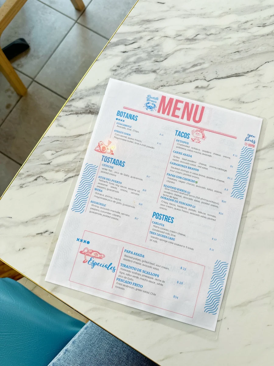 Menu, Puerto Bravo