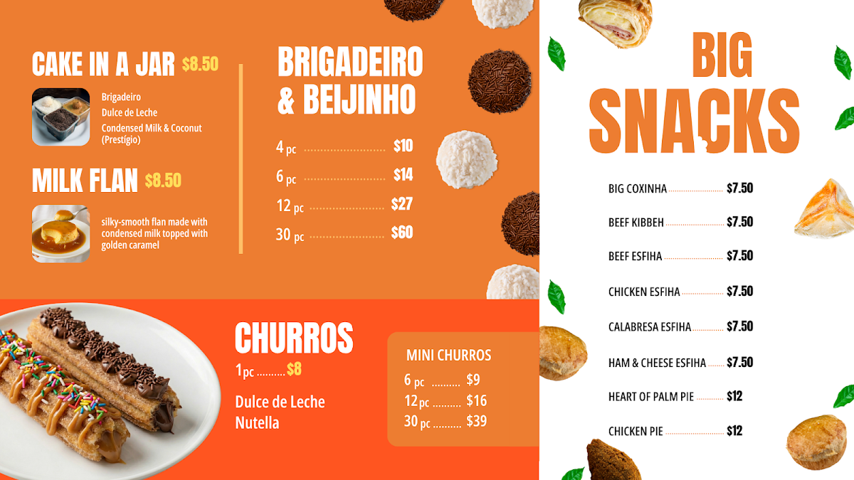 Menu, WhataFood Brazilian Street Food