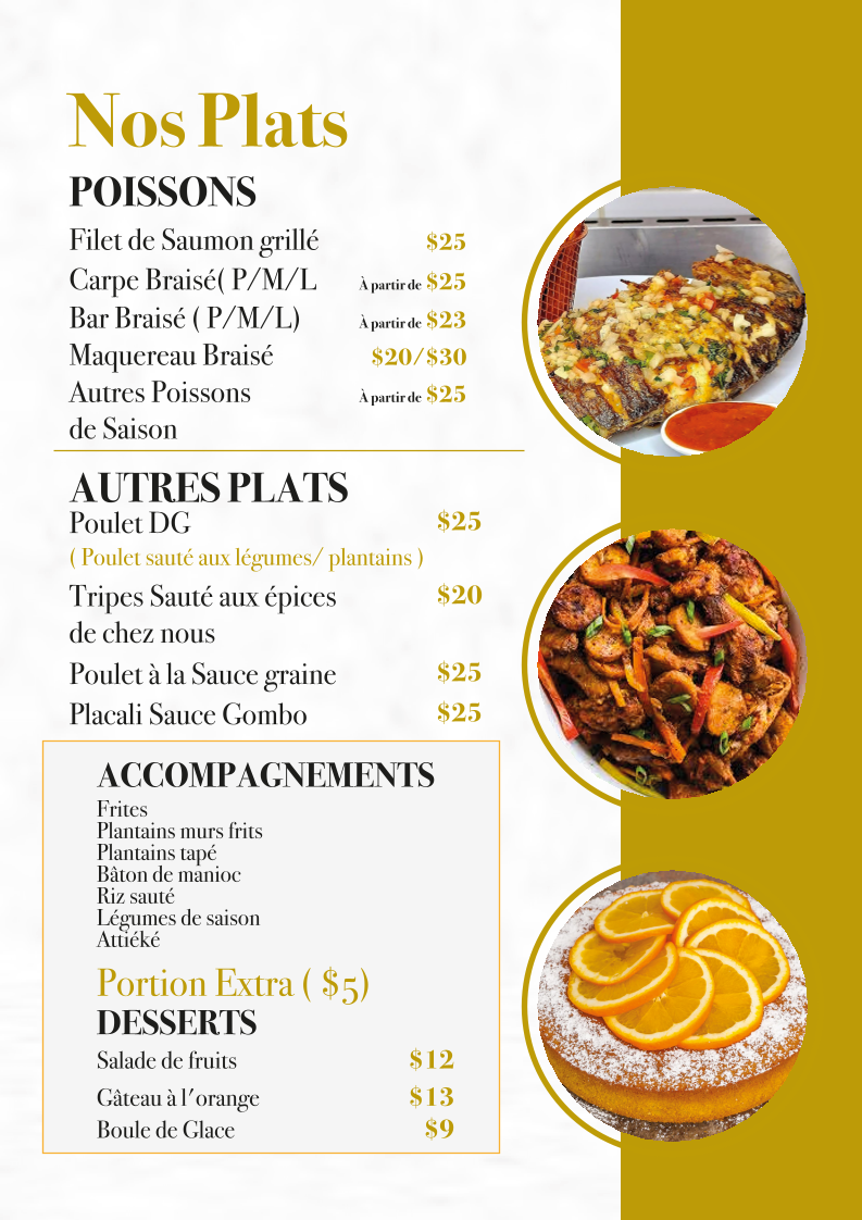 Menu, Hibiscus Restaurant Lounge