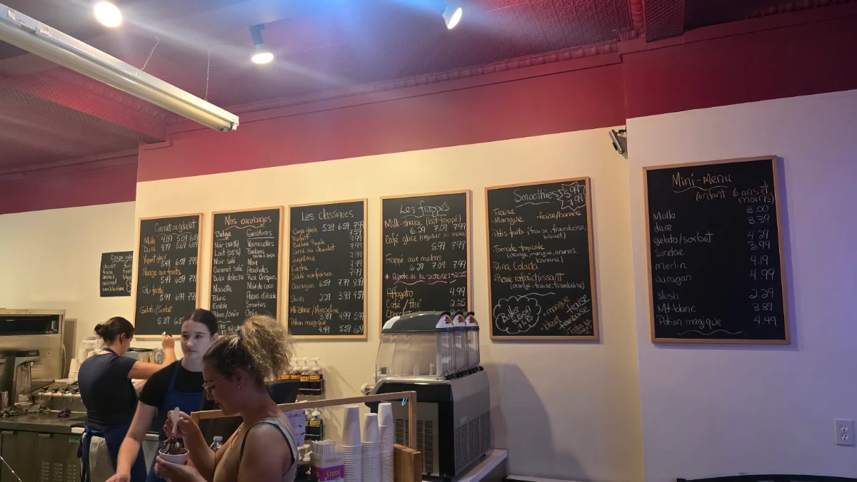 Menu, Delices Glaces D'Agathe Enr
