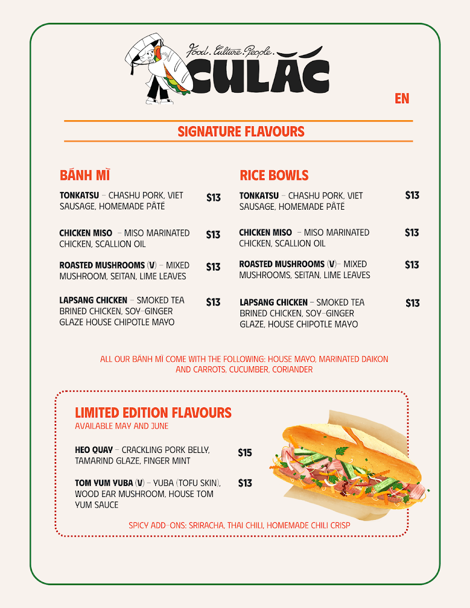 Menu, Bánh Mì Cu Lắc